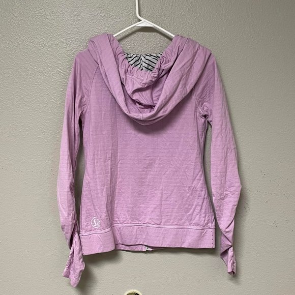 Lululemon Zippered Lilac Purple Hoodie Sweatshirt (8) - Picture 3 of 3